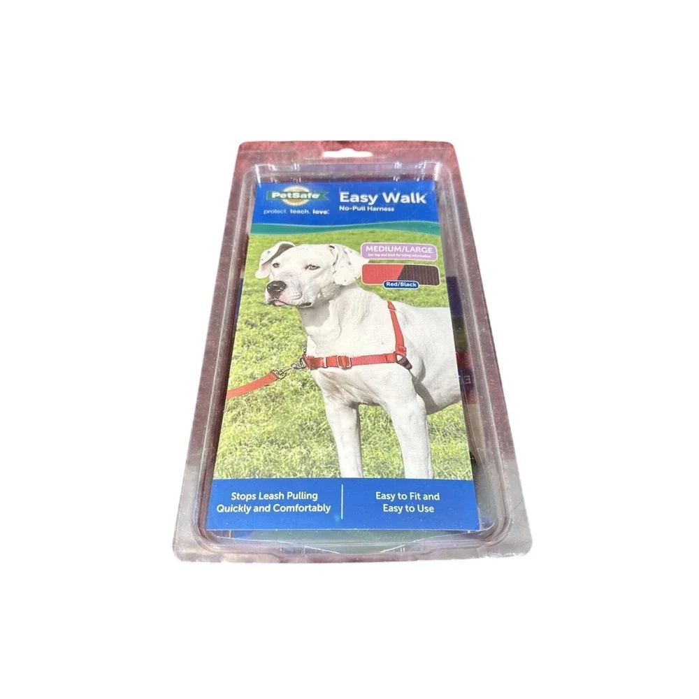 PetSafe Easy Walk No-Pull Dog Harness Red Black Medium Large EWH-HC-M/L-RED New